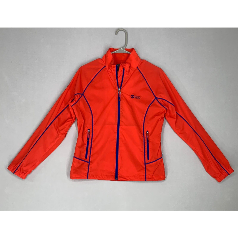 Fever Green Jacket Women S Red/Blue Windbreaker Hiking Full Zip Packable